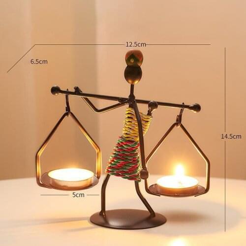 Decorative Metal Table Center Candle Holders For Candles Centerpieces Garden Candlestick Home Living Room Wedding Art