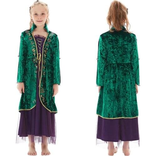 Kids Winifred Sanderson Cosplay Costume Outfits Dress Halloween Carnival Suit