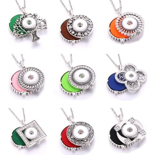 Heart Diffuser Perfume Lockets 18mm Snap Jewelry Aromatherapy Locket Pendant Essential Oil Diffuser Locket Fit For Necklace