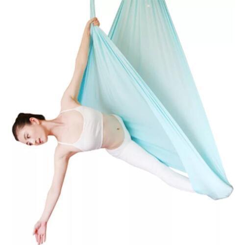 Elastic 5 meters Aerial Yoga Hammock Swing Latest Multifunction Anti-gravity Yoga belts for yoga training Yoga for sporting