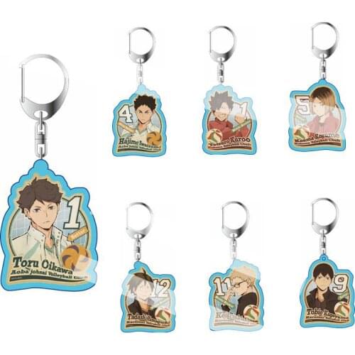 Haikyuu!! Hinata kageyama Tendo Satori Ushijima Kenma Acrylic Pendant Keychain Figure Collection Model Toy Gifts Cosplay