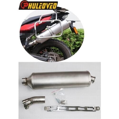 Customized F800GS F800R F700GS Exhaust Muffler Link Pipe Titanium Alloy Motorcycle Muffler Exhaust Escape Mid Pipe for F800GS