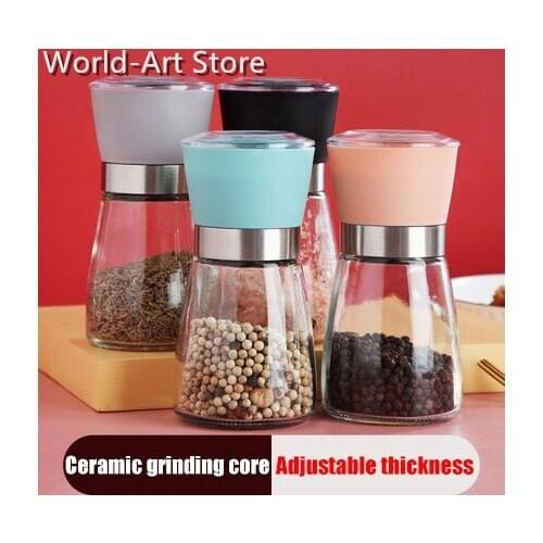 Freshly Ground Ground Black Pepper Grinder Spice Jar Household Manual Grinding Pepper Sesame Powder Kitchen Seasoning Jar