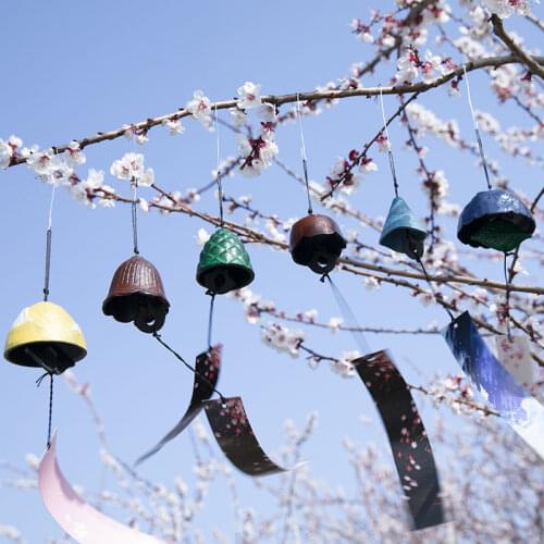 Japanese-style Cast Iron Wind Chimes Homestay Metal Retro and Scenic Balcony Outdoor Courtyard Temple Blessing Ornaments Bells