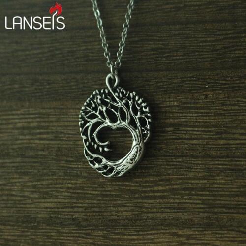 Lanseis20pcs Fashion Most Popular Hot Tree Of Life Pendant Vintage Necklace Cute Tiny Tree jewelry