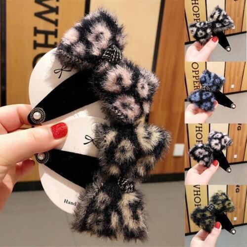 Leopard Clips Grips Gloss clip Snap GIRLS Leopard clip Print Hair Slide Accessories