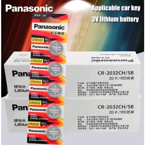 Panasonic Original 200pcs/lot cr 2032 Button Cell Batteries 3V Coin Lithium Battery For Watch Remote Control Calculator cr2032