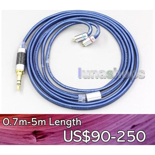 LN006795 High Definition 99% Pure Silver Earphone Cable For 0.78mm Flat Step JH Audio JH16 Pro JH11 Pro 5 6 7 BA Custom