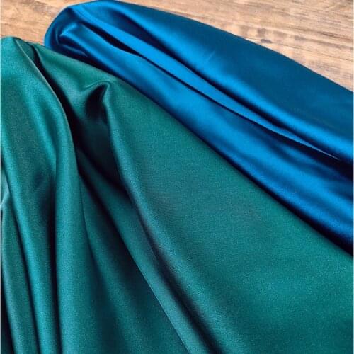 Soft Solid Silky Satin Fabric by the meter,Charmeuse Satin Fabric Lining Fabric for Dress,Black,White,Navy,Blue,Green,Gold,Pink