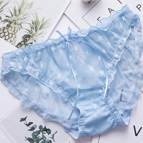 Womens Underwear Traceless Breathable Underpants Dots Thin Comfortable Panties Fashion Lace Sexy Panties
