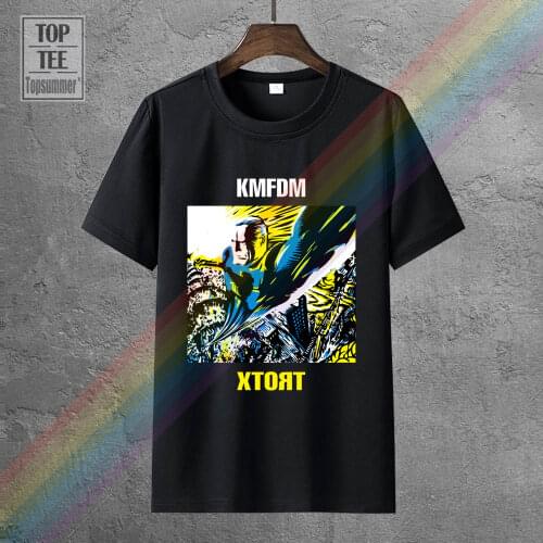 New Fashion MenS T Shirt Kmfdm Xtort 1996 T Shirt Industrial Music Industrial Rock Industrial Metal