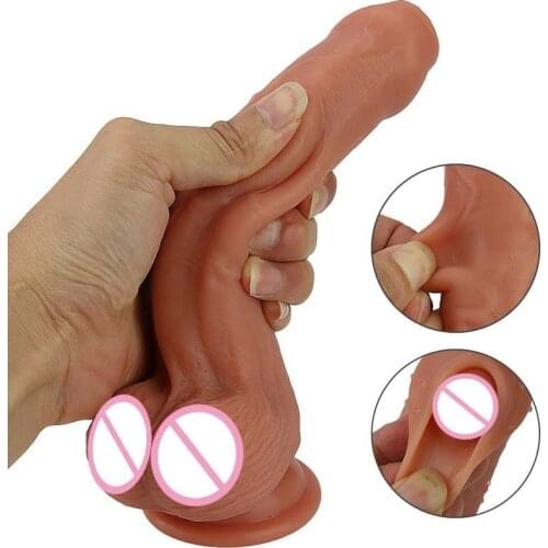 New Arrivals Soft Silicone Foreskin Dildo Suction Cup Dick Penis Sex Toys for Women Gay Vagina Anal Masturbation Adult Sex Toy