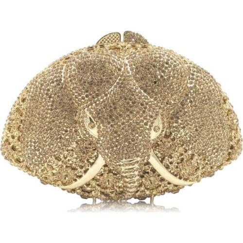 New Arrival Full Diamond Evening Clutch Gold Bags For Women 2018 Fashion Luxury Crystal Silver Bridal Wedding Party Ladies Purse