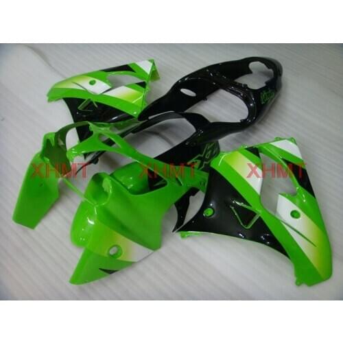 For Zx-9r 2000 - 2001 Fairing Kits Zx 9r 2000 Fairings Zx9r 00 Green Silver Bodywork