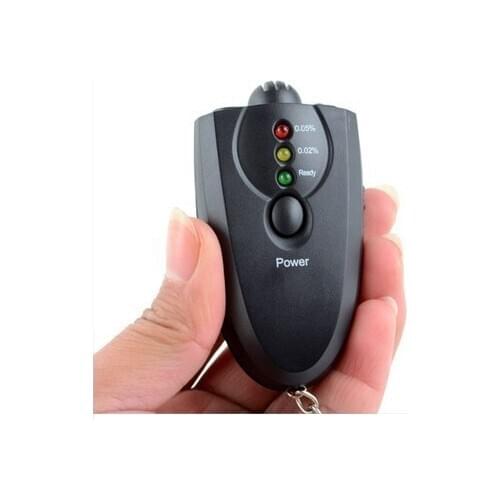 Wholesale) 100PCS Keychain LED Alcohol Tester Keychain Analyzer Breath Breathalyzer PFT-61