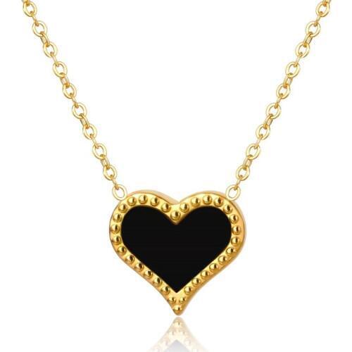 Fashion Chain Heart Choker Necklace For Women Tiny Ball Pendant Jewelry Custom Necklace Korean Style Valentines Gift