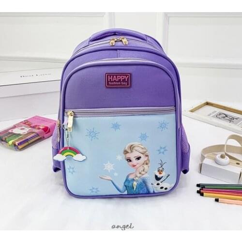 Disney Sofia princess Cartoon Backpack Cute Frozen Elsa Anna Backpack High Quality PU School Bag Travel Bag For Girls Gift