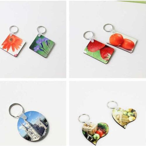 Heart blank keychains for sublimation mdf key ring for women men heat transfer diy Customized materials 15pcs/lot wholesales