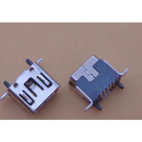 5PCS Mini USB Type B Female 5 Pin DIP Vertical Leg PCB 180 degree Socket Connector V3 Micro USB Short paragraph