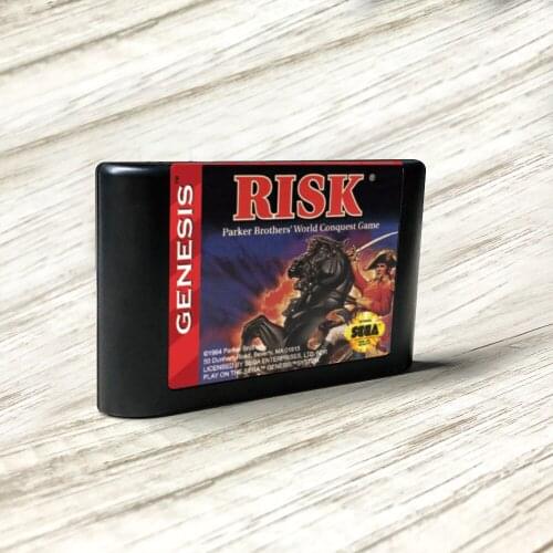 Risk - USA Label Flashkit MD Electroless Gold PCB Card for Sega Genesis Megadrive Video Game Console