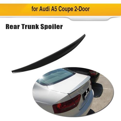 Grey Primer Trunk Spoiler Lip Wing For Audi A5 2D Coupe Standard 2008-2016 Not Sline Rear Trunk Spoiler Wing Gloss Black