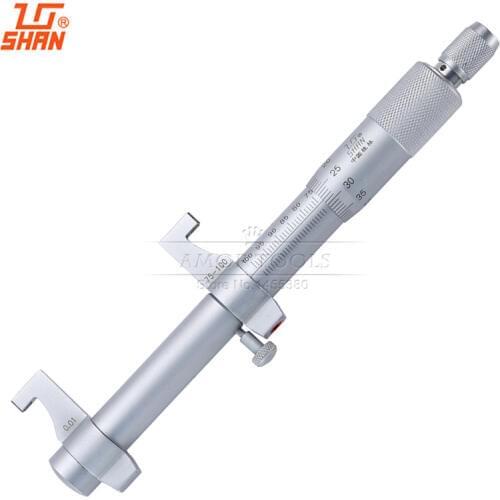 SHAN Inside Micrometers 75-100mm/0.01mm Ratchet Carbide Tipped Metric Screw Gauge Micrometers Measuring Tools