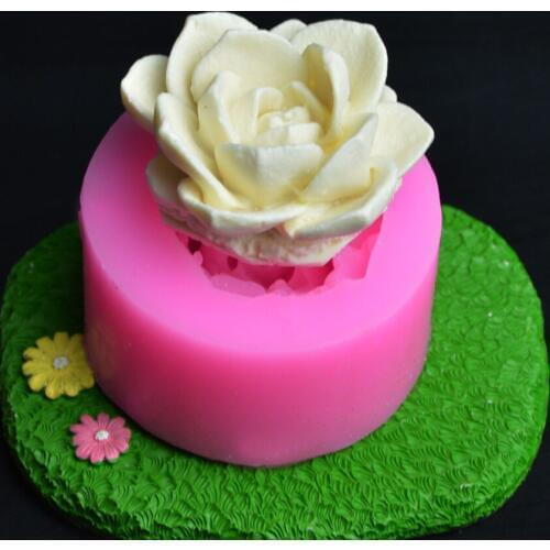 Small Size Silicone Liquid Fleshy Plant Shape Handmade Soap Candle Mold Chocolate Cake Decoration Tool