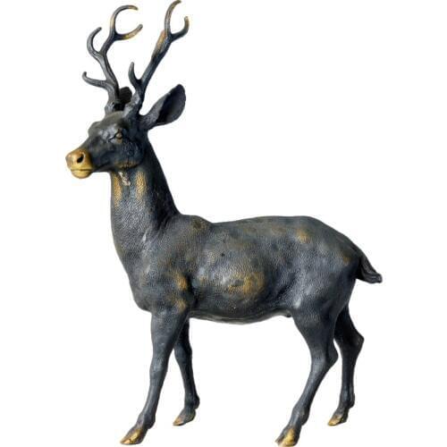 Lucky Statue Figurine Wildlife Sculpture Brass Animal Art Home Ornament Garden Interior Decor Child Birthday Gifts