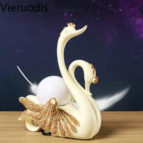 Animal led Table lamp Nordic romantic swan lamp for bedroom bedside living room study indoor home decoration luminaire lighting