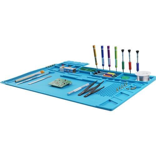 Heat Insulation Silicone Pad Desk Mat Maintenance Platform For BGA Soldering Repair Station With Magnetic Section