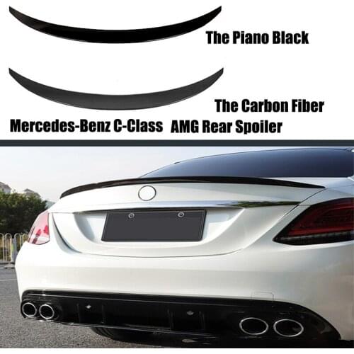 For Mercedes-Benz C-Class 2016 2017 2018 2019 2020 Rear Spoiler ABS Material Primer Color Car Tail Wing Decoration