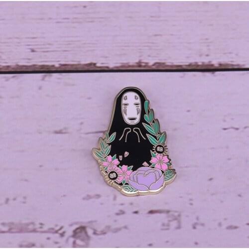 No face and soot sprite lapel pin gorgeous Spirited Away fans gift