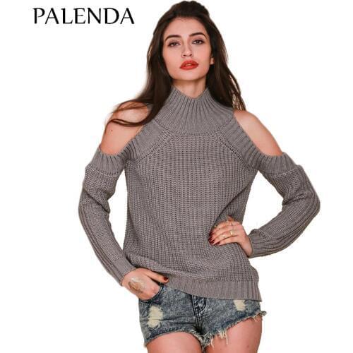 2017 new knit sweater off shoulder women sexy