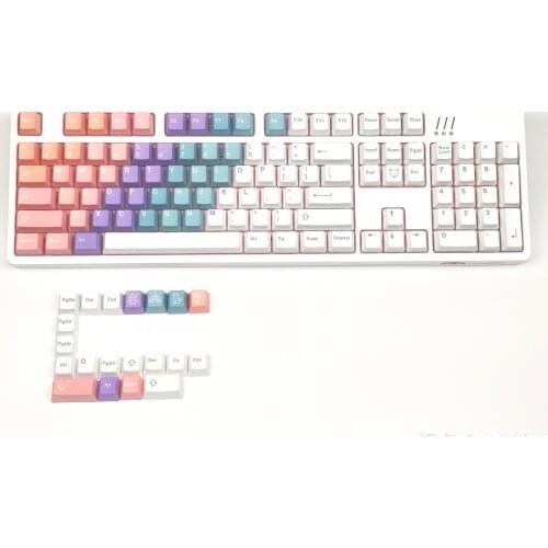 124Keys PBT rainbow gradient OEM contour, 61,64,84,108