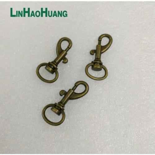 50pcs/lot 40mm Antique brass/Bronze Alloy Swivel Clasps Snap Key Hooks DIY Key Chain Ring Free Shipping2017082301