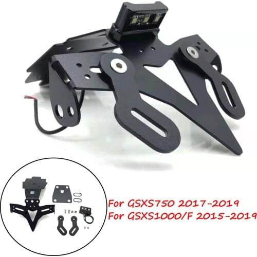 Motorcycle Rear License Plate Holder Frame Bracket with LED Taillight For Suzuki GSXS1000 GSXS1000F 2015-2019 GSXS750 2017-2019