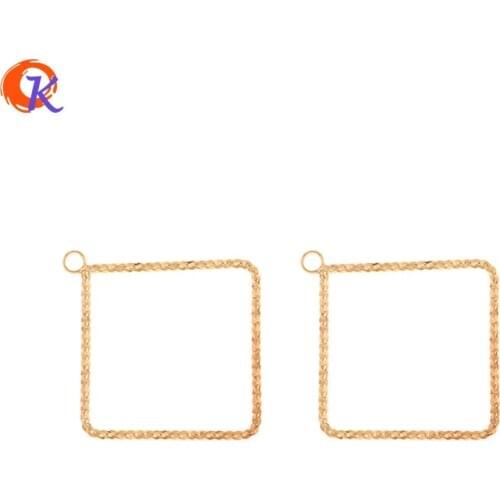 Cordial Design 100Pcs 19*19MM Jewelry Accessories/Hand Made/Square Shape/Genuine Gold Plating/DIY Making/Earring Findings