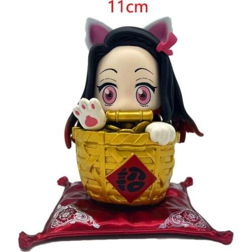 11cm Cosplay Demon Slayer Nezuko Anime Action Figure PVC Model Q Version Doll Model Toys Decoration Ornament