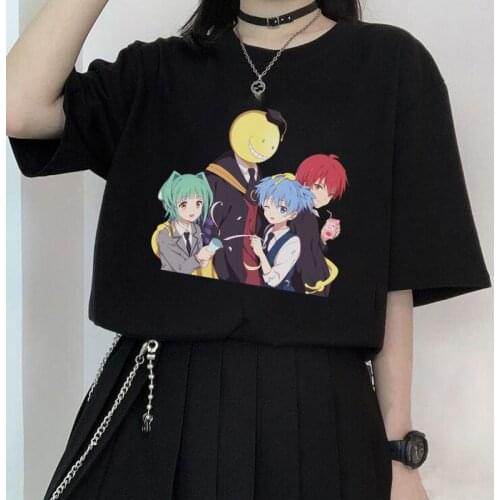 Anime Clothes Assassination Classroom Print Tshirt Kawaii Korosensei Manga Short-sleev Women Men Street Fashion Tops Camisetas