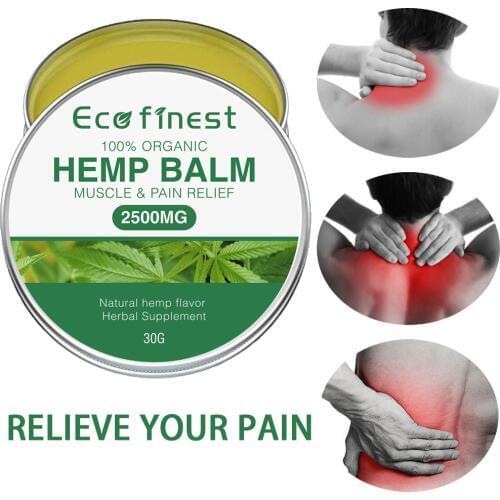 30g Strong Cure Power 2500mg density Hemp Balm Relieve Pain and Massage Cream Care body for all skins