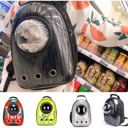 Cat Dog Visual Capsule Fashion Breathable Pet Backpack For Little Dog Cat Cat Permeable Spacious Space Portable Pet Outdoor Bag