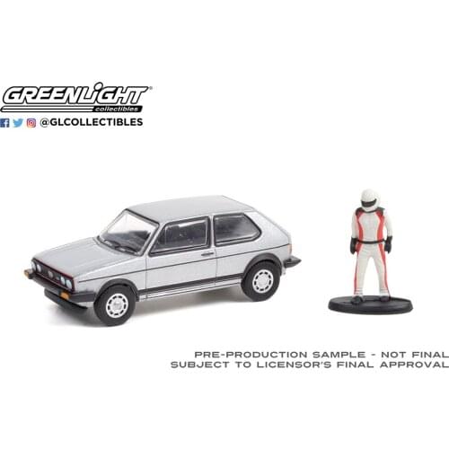 1:64 GreenLight 1976 Volks wagen vw Golf GTI with racer doll Collection of die-cast alloy car model toys gifts 1:64 Green
