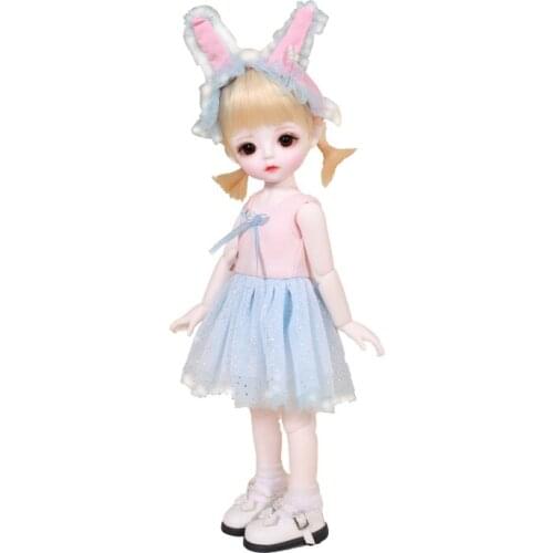 BJD doll SD doll 1 / 6 doll Cream cotton candy pink blue skirt suit Cute Doll Girl Gift