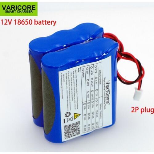 VariCore 12V 18650 2600mAh lithium-ion Battery pack Monitor CCTV Camera battery 12.6 V 1.8A 2A 2.2A 2.5A 2.6A 2.8A 3A batteries