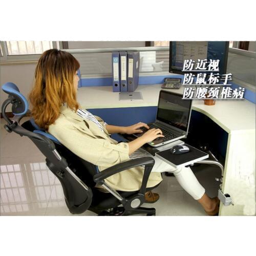 Multifunctoinal Full Motion Desk Edge /Table Side /Chair Leg Clamping Keyboard Tray Holder Laptop Desk Tablet Holder +Mouse Pad