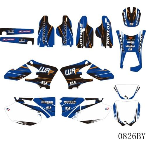 Full Graphics Decals Stickers Motorcycle Background Custom Number Name 3M Matte For YAMAHA WR250F WR450F WRF 250 450 2005 2006