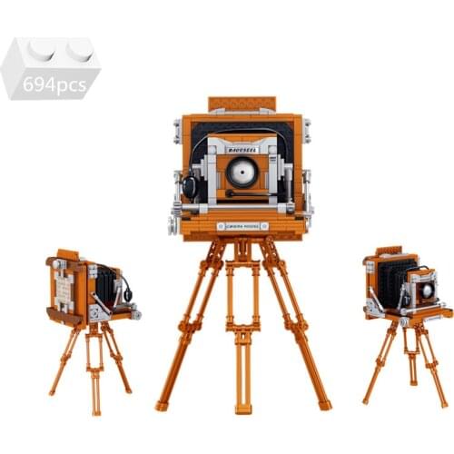 2021 NEW Creative Building Blocks Classic DIY Tripod Camera Kit Bricks Model Assembled Educational Kids Toys For Children Gifts