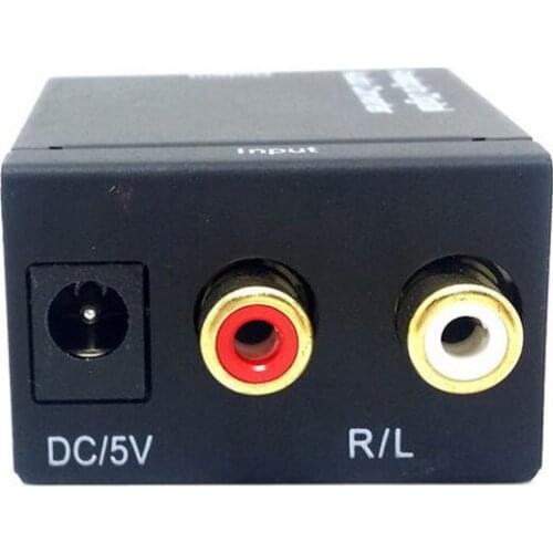 The New Analog L/R to Digital SPDIF Coaxial Coax RCA & Optical Toslink Audio Converter