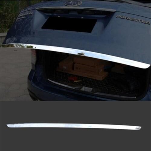 Car Stainless steel trunk tailgate trim back bar trim for Subaru Forester 2013-2018