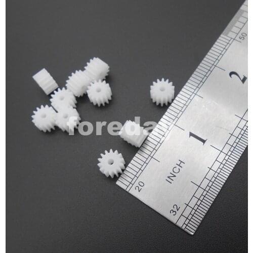 40PCS 0.5M 14T 2A 1.95MM Plastic Spur Gear 0.5 Modulus T=14 Aperture: 2mm DIY Model Accessories 40PCS/LOT *FD224X40